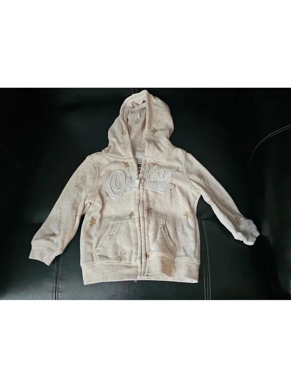 Baby girl Oshkosh 9 to 12 months zip hoodie euc